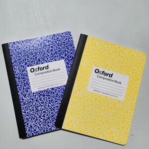 2 Pack Oxford Composition Notebooks 9.75 x 7.5" School Journals Wide Ruled Paper